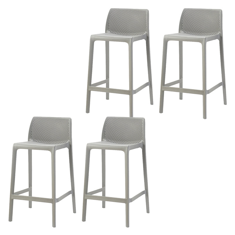 Modern Style Bar Stool Plastic Backrest Bar Stools for Dining Room