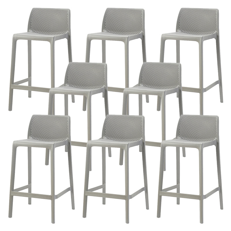 Modern Style Bar Stool Plastic Backrest Bar Stools for Dining Room