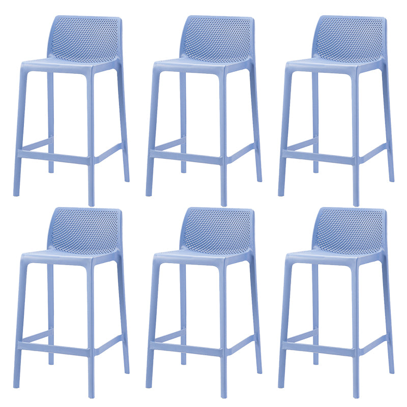 Modern Style Bar Stool Plastic Backrest Bar Stools for Dining Room
