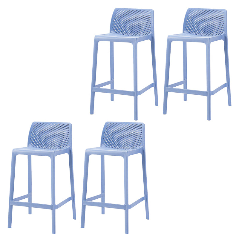 Modern Style Bar Stool Plastic Backrest Bar Stools for Dining Room