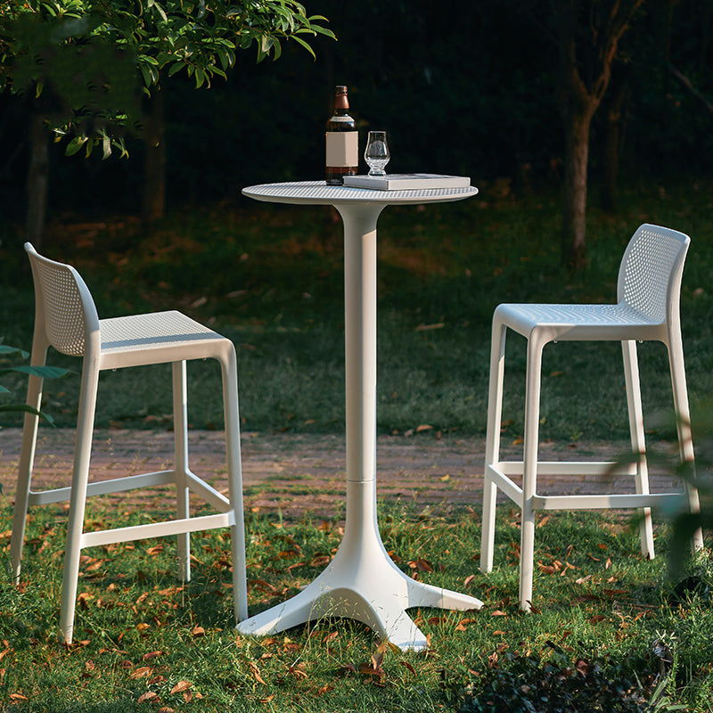 Modern Style Bar Stool Plastic Backrest Bar Stools for Dining Room