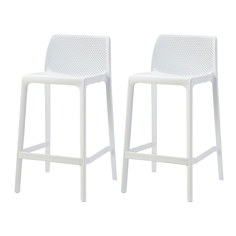 Modern Style Bar Stool Plastic Backrest Bar Stools for Dining Room