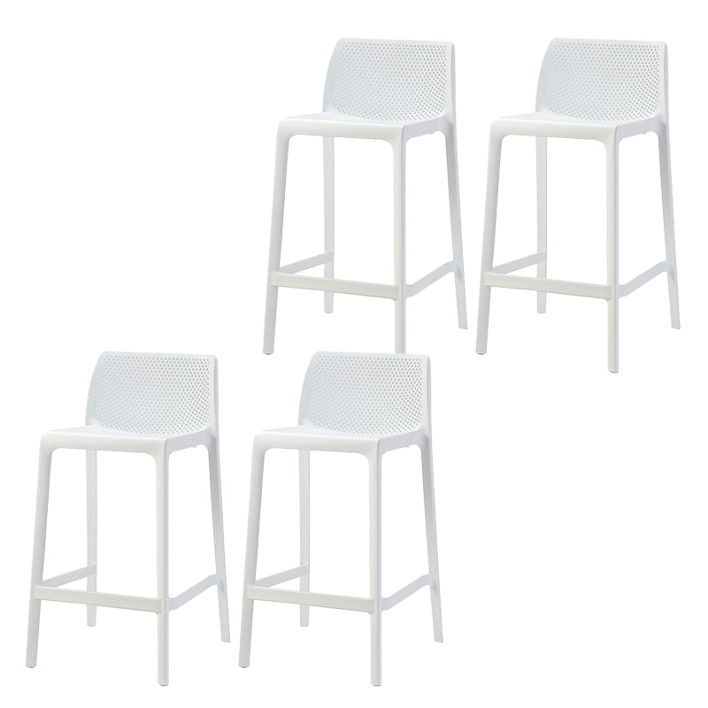 Modern Style Bar Stool Plastic Backrest Bar Stools for Dining Room