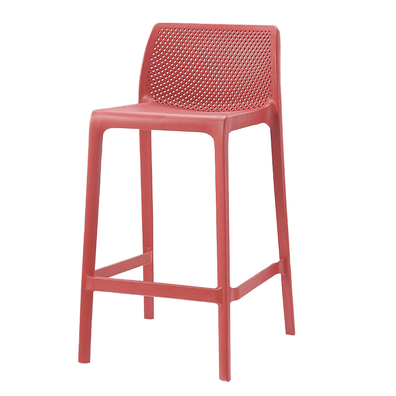 Modern Style Bar Stool Plastic Backrest Bar Stools for Dining Room