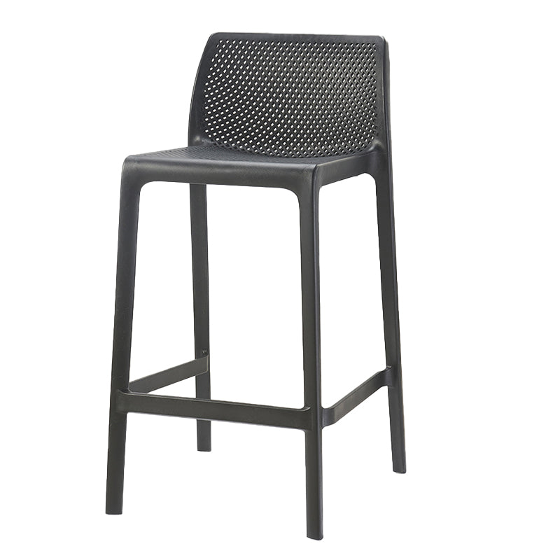Modern Style Bar Stool Plastic Backrest Bar Stools for Dining Room