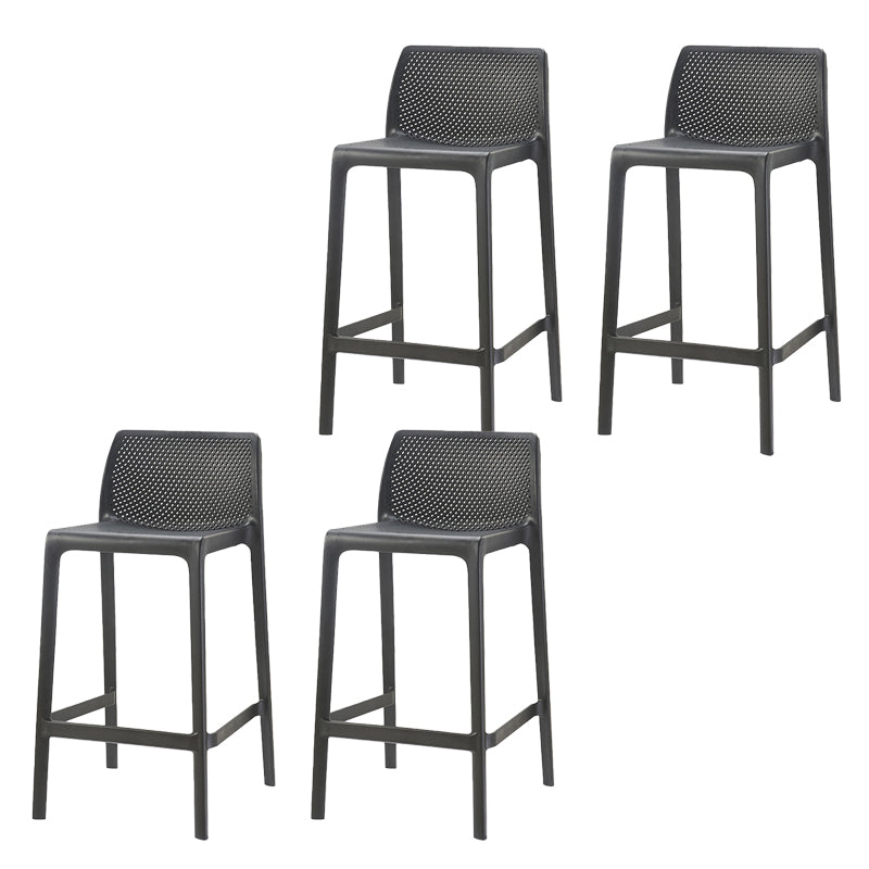 Modern Style Bar Stool Plastic Backrest Bar Stools for Dining Room