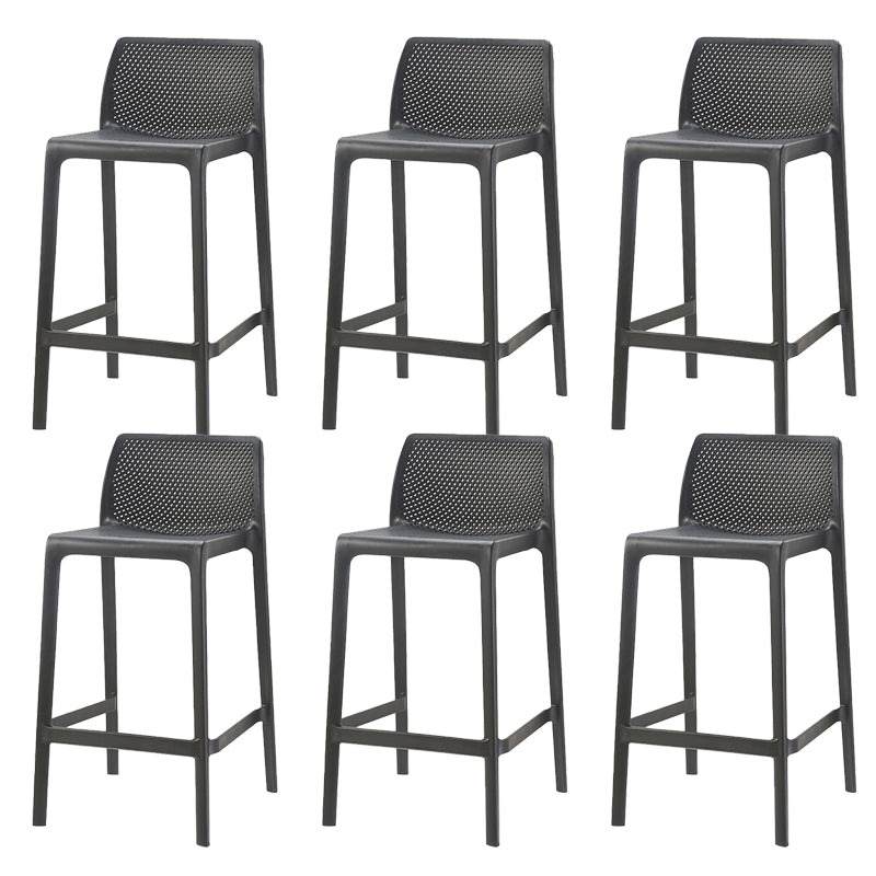 Modern Style Bar Stool Plastic Backrest Bar Stools for Dining Room