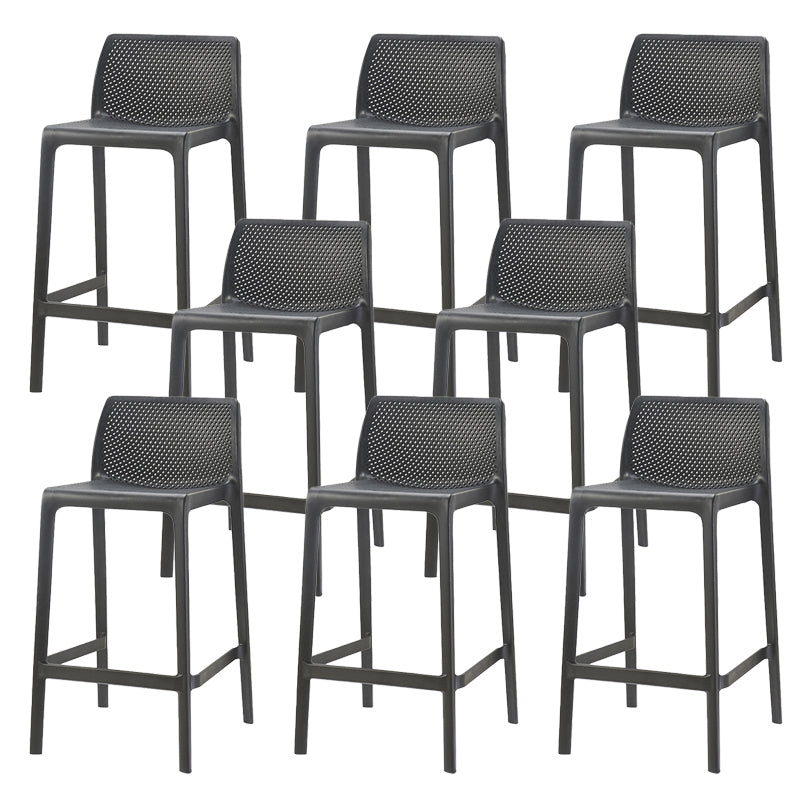 Modern Style Bar Stool Plastic Backrest Bar Stools for Dining Room