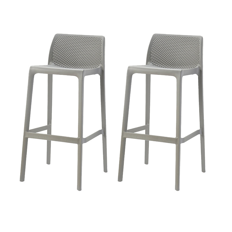Modern Style Bar Stool Plastic Backrest Bar Stools for Dining Room