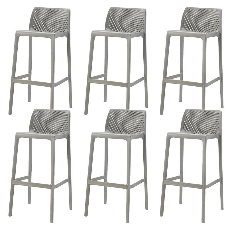 Modern Style Bar Stool Plastic Backrest Bar Stools for Dining Room