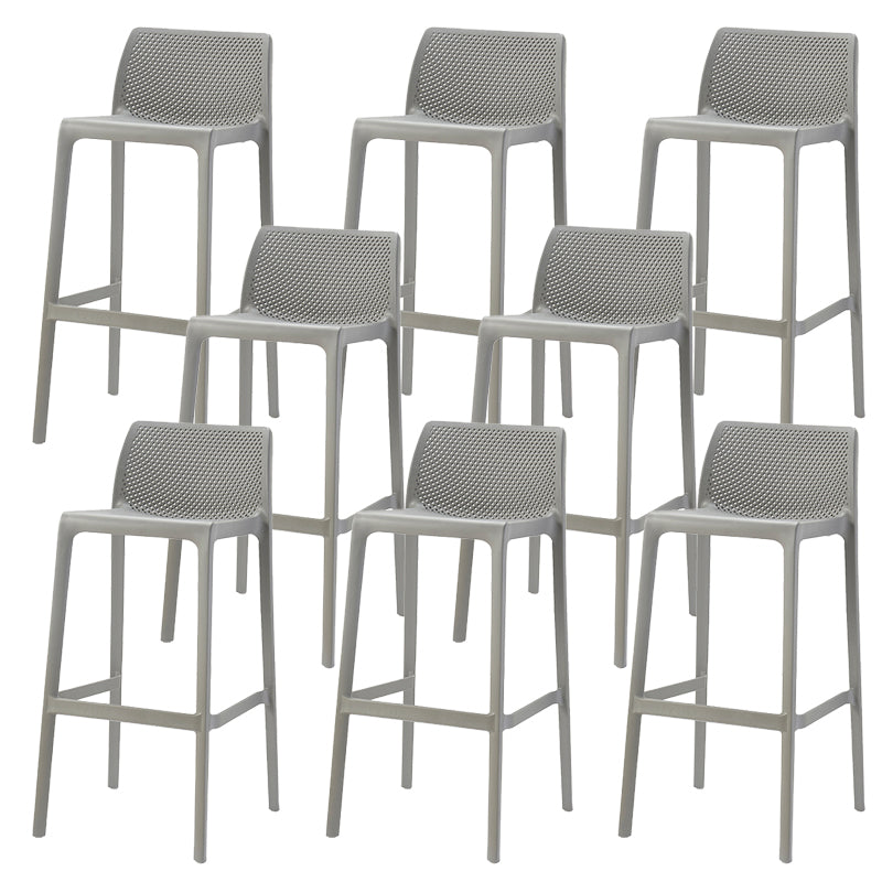 Modern Style Bar Stool Plastic Backrest Bar Stools for Dining Room