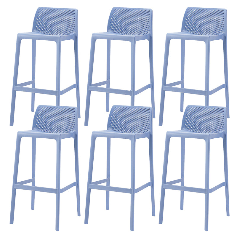 Modern Style Bar Stool Plastic Backrest Bar Stools for Dining Room