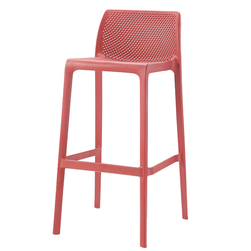 Modern Style Bar Stool Plastic Backrest Bar Stools for Dining Room