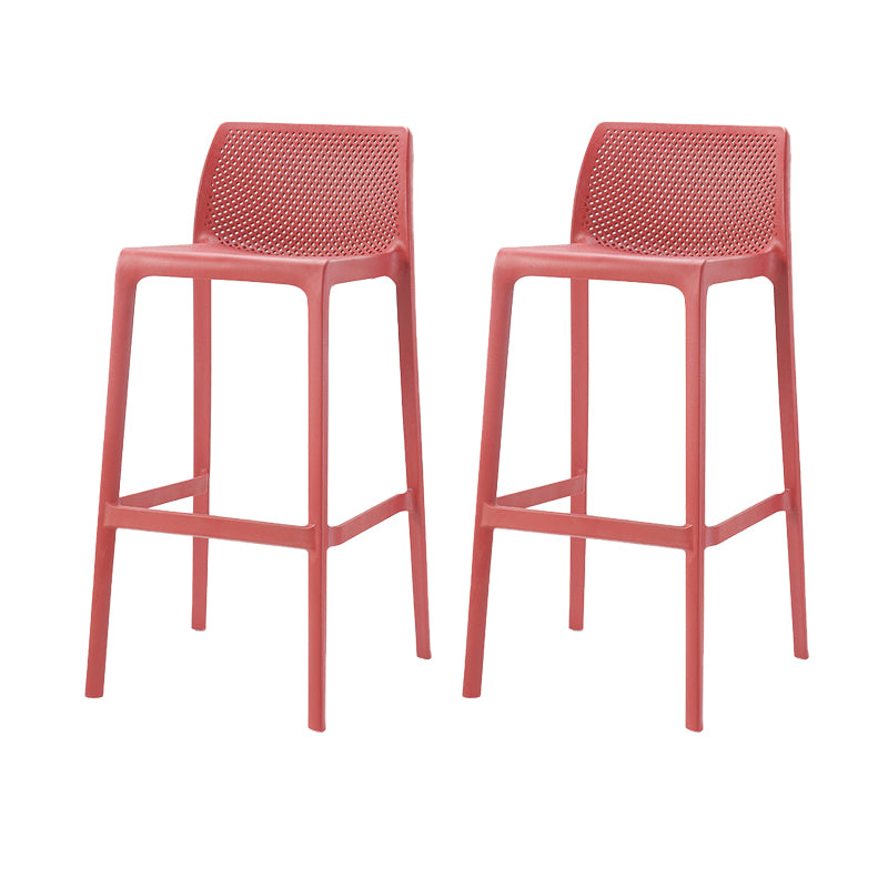 Modern Style Bar Stool Plastic Backrest Bar Stools for Dining Room