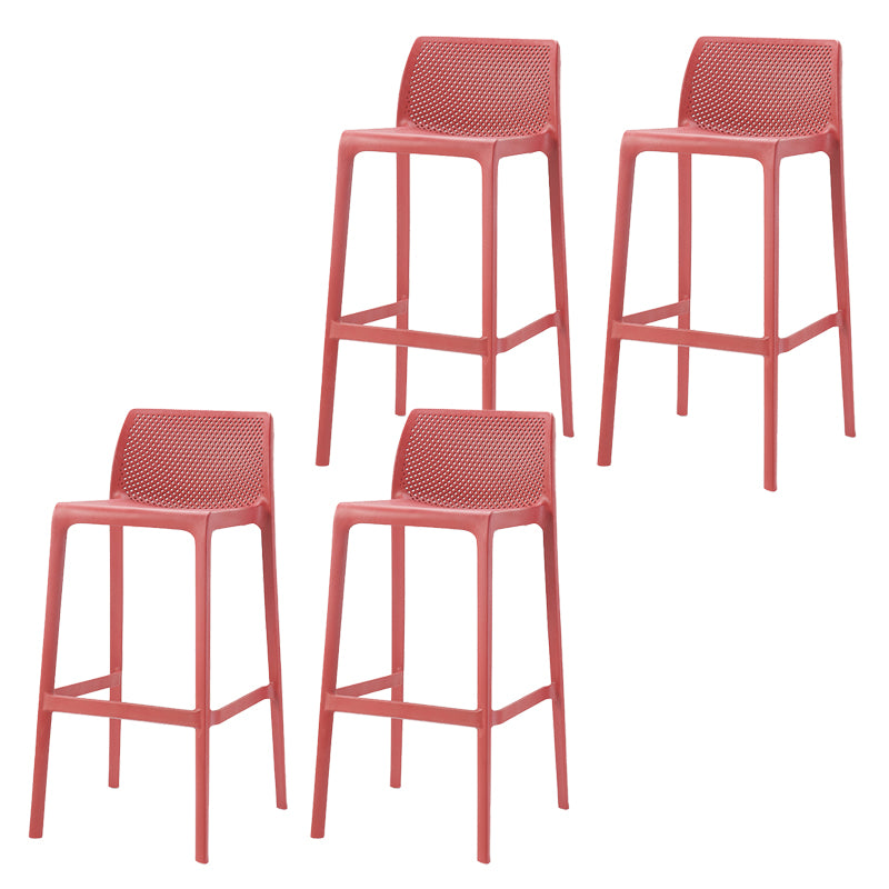 Modern Style Bar Stool Plastic Backrest Bar Stools for Dining Room