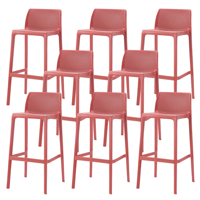 Modern Style Bar Stool Plastic Backrest Bar Stools for Dining Room