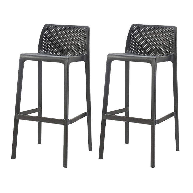 Modern Style Bar Stool Plastic Backrest Bar Stools for Dining Room