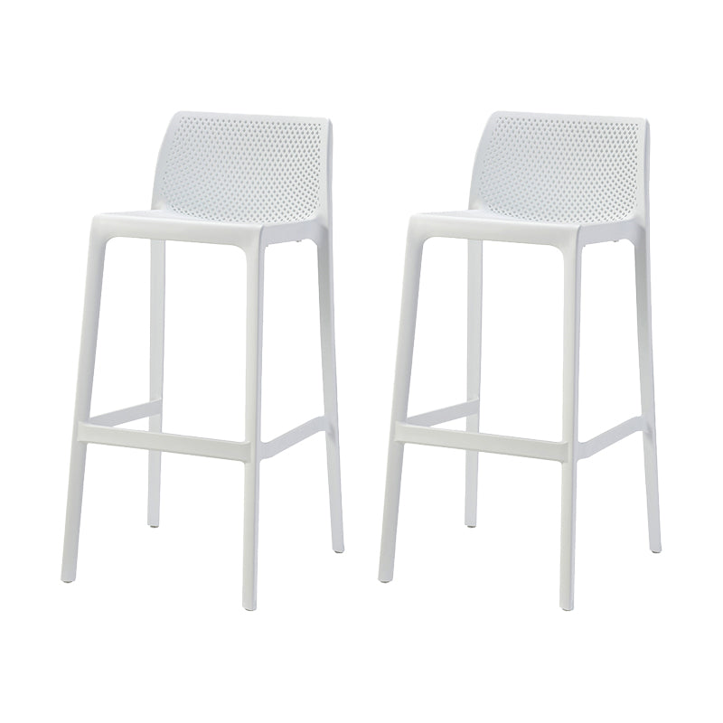 Modern Style Bar Stool Plastic Backrest Bar Stools for Dining Room