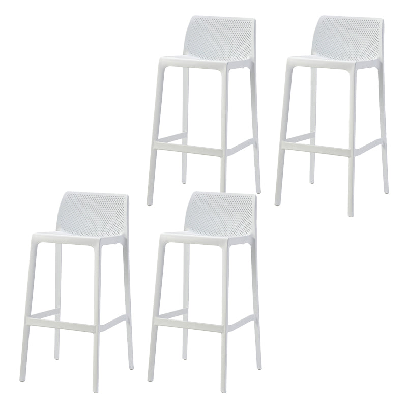 Modern Style Bar Stool Plastic Backrest Bar Stools for Dining Room