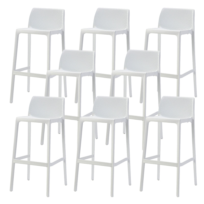 Modern Style Bar Stool Plastic Backrest Bar Stools for Dining Room
