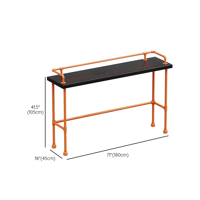 Indoor Contemporary Bar Dining Table Rectangle Metal Legs Bar Table