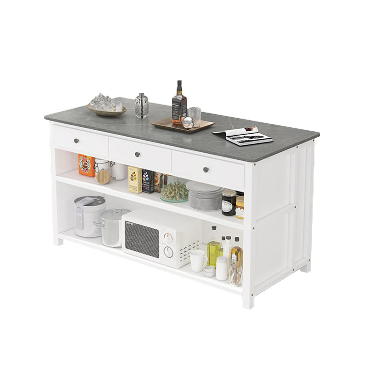 Modern Style Stone Bar Dining Table Rectangle Bar Table for Kitchen