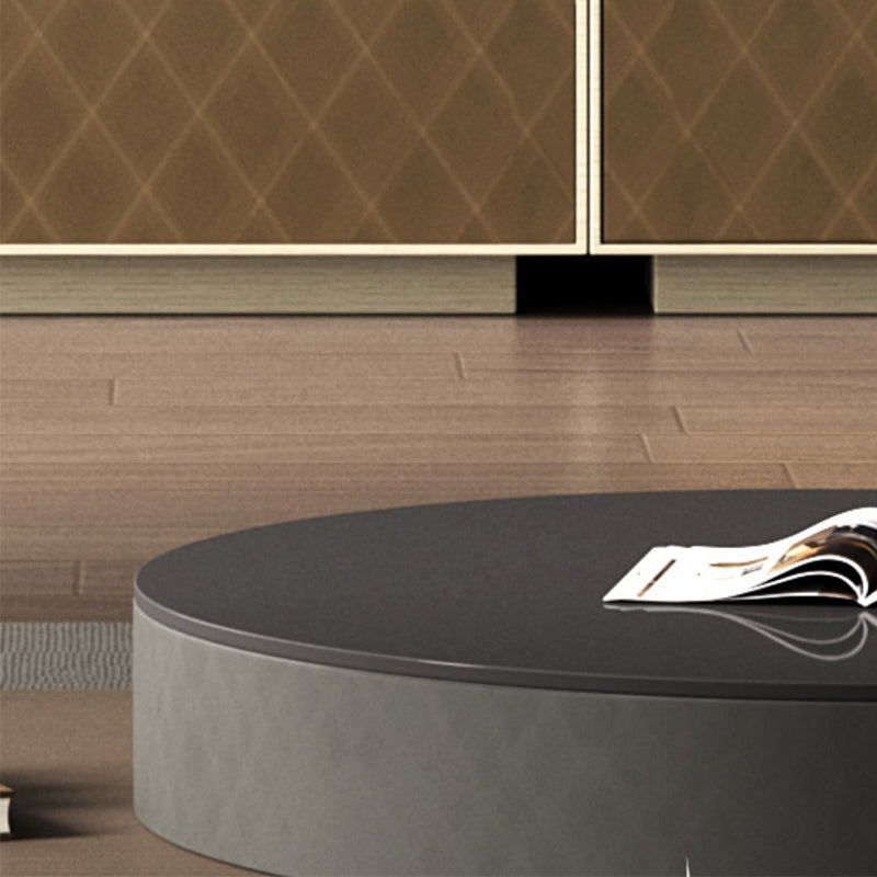 Nesting Coffee Table Set Oval Pedestal Wood Coffee Table with Drawer