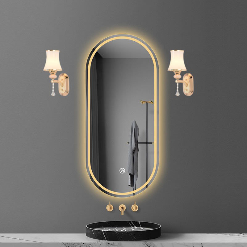 Modern Simple Vanity Light Cylinder Shape Vanity Lamp with Glass Shade for Shower Room