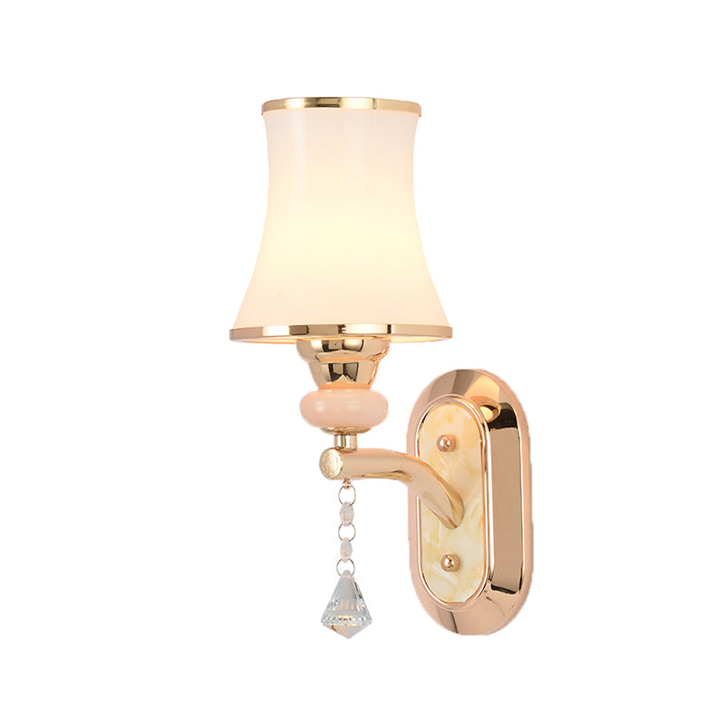 Modern Simple Vanity Light Cylinder Shape Vanity Lamp with Glass Shade for Shower Room