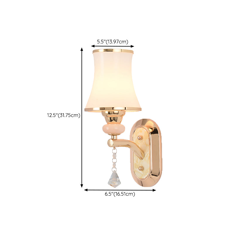 Modern Simple Vanity Light Cylinder Shape Vanity Lamp with Glass Shade for Shower Room