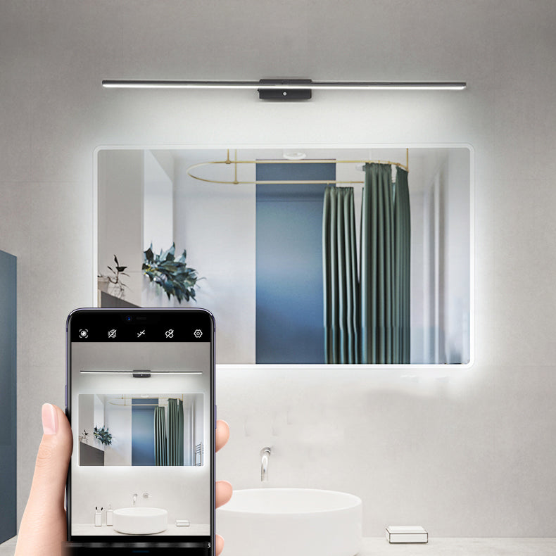 Nordic Style Iron Vanity Light LED Strip Shape Vanity Lamp for Shower Room