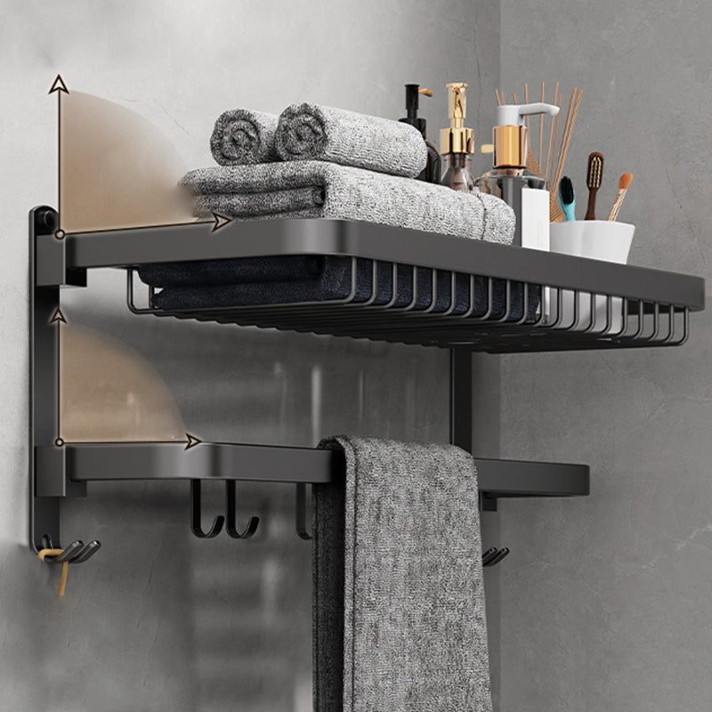 Minimalistic Black Bathroom Accessory Kit Paper Holder Towel Bar Bath Hardware Set