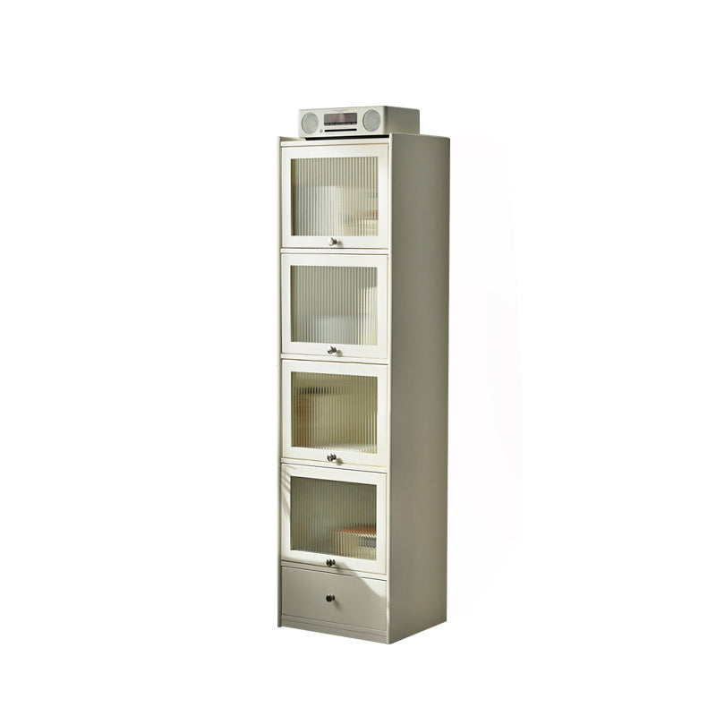Mid-century Modern 4- Door Cabinet Rectangle Solid Wood Accent Cabinet