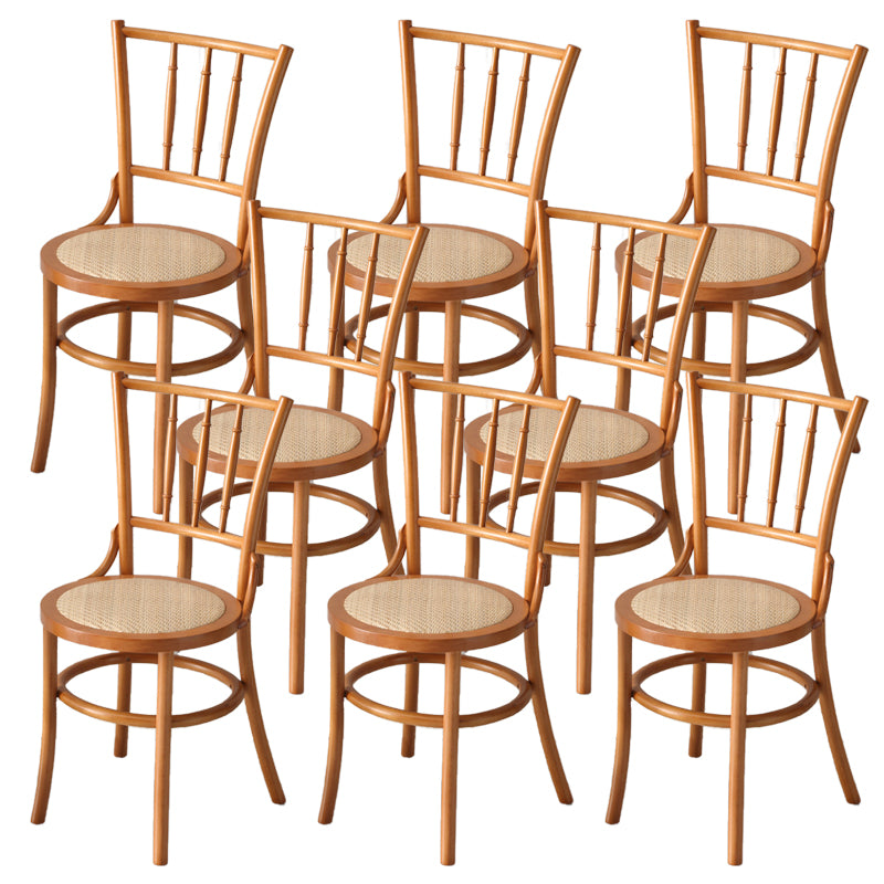 Dining Room Armless Dining Chair Open Back Solid Wood Side Chair