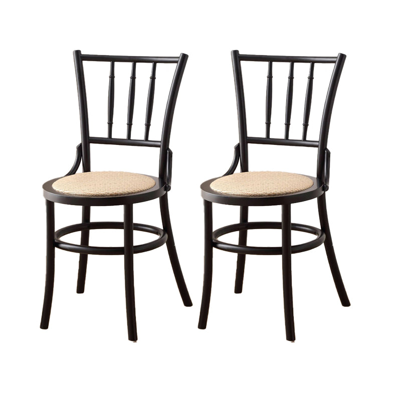 Dining Room Armless Dining Chair Open Back Solid Wood Side Chair
