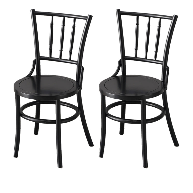 Dining Room Armless Dining Chair Open Back Solid Wood Side Chair