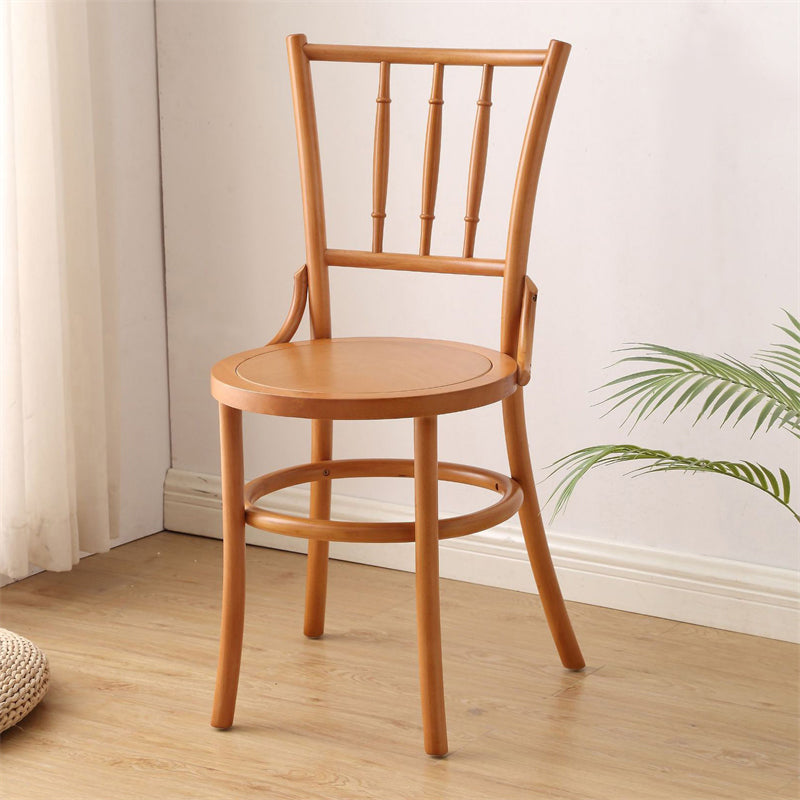 Dining Room Armless Dining Chair Open Back Solid Wood Side Chair