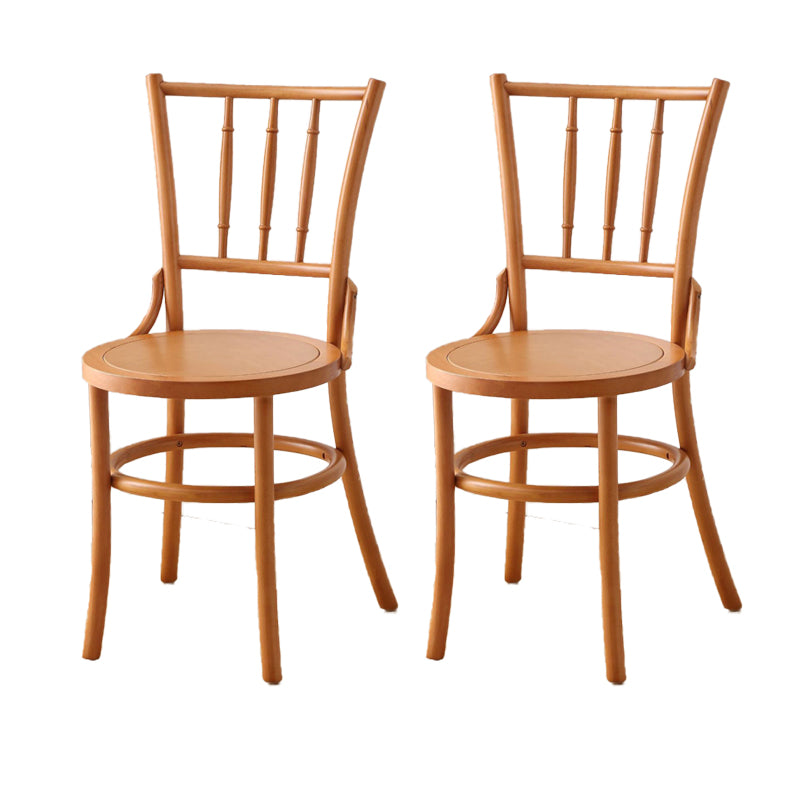 Dining Room Armless Dining Chair Open Back Solid Wood Side Chair