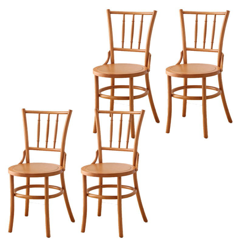 Dining Room Armless Dining Chair Open Back Solid Wood Side Chair