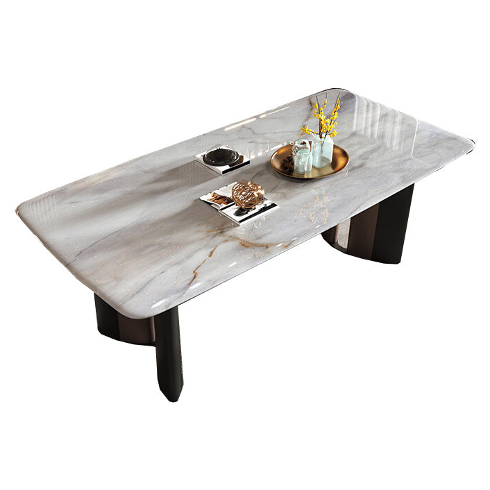 Double Pedestal Dinner Room Kitchen Table Modern Dining Room Table