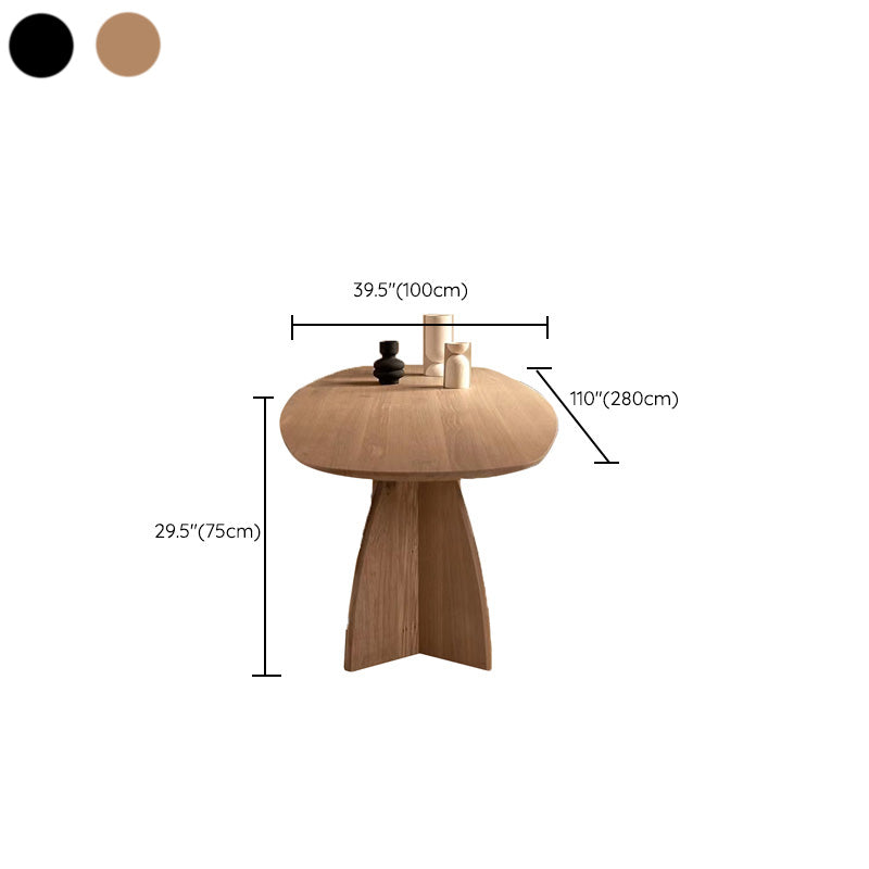 Pine Solid Wood Dining Table Double Pedestal Table for Kitchen