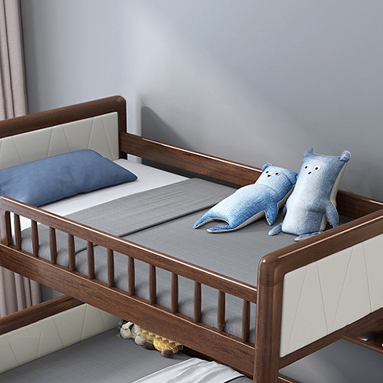 Mid-Century Modern Bunk Bed Gender Neutral Solid Wood Kids Bed