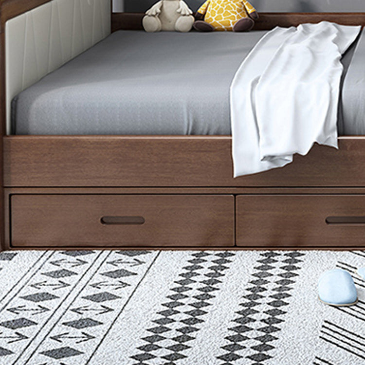 Mid-Century Modern Bunk Bed Gender Neutral Solid Wood Kids Bed