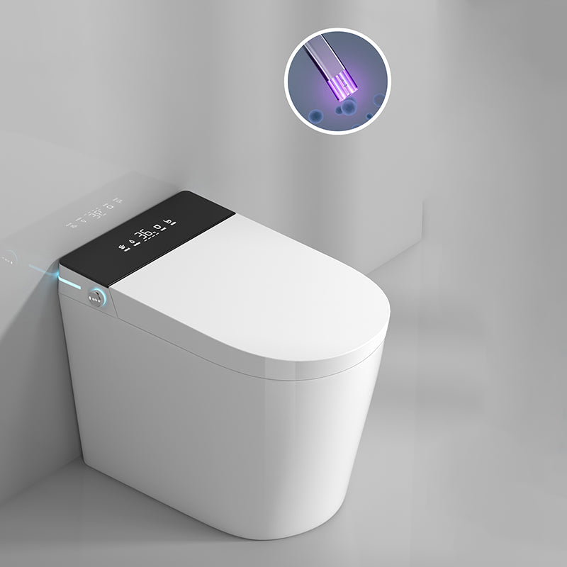 White All-In-One Smart Toilet Seat with Wireless Remote Control
