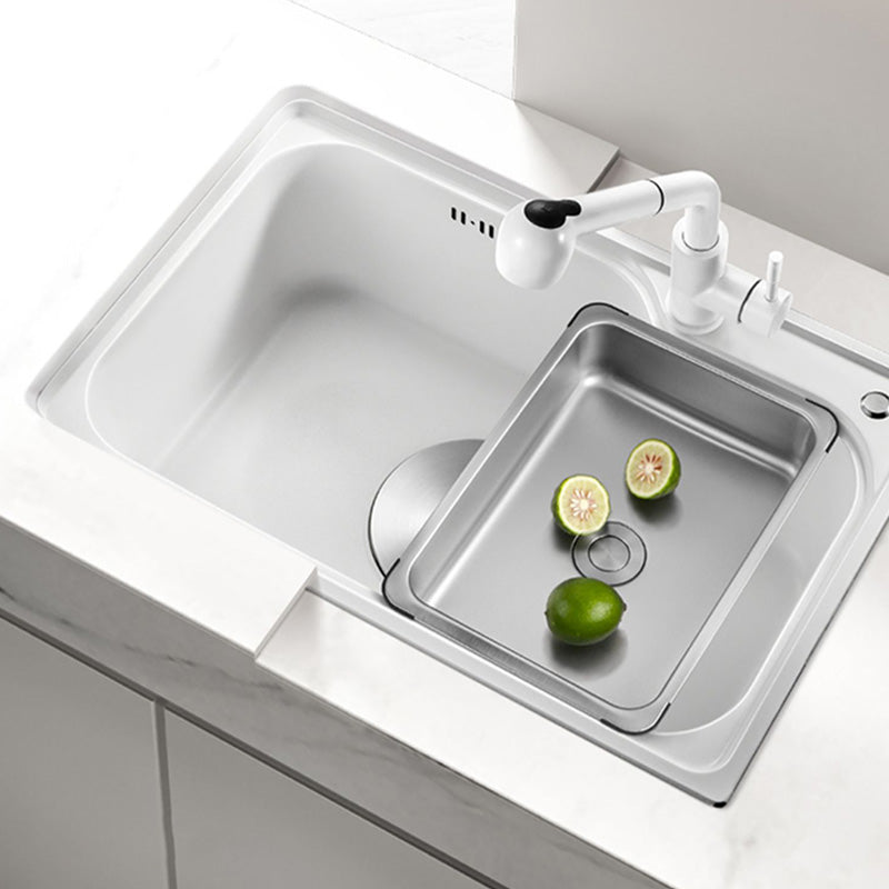 Contemporary Style Kitchen Sink Kitchen Sink with Basket Strainer