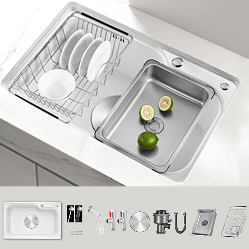 Contemporary Style Kitchen Sink Kitchen Sink with Basket Strainer