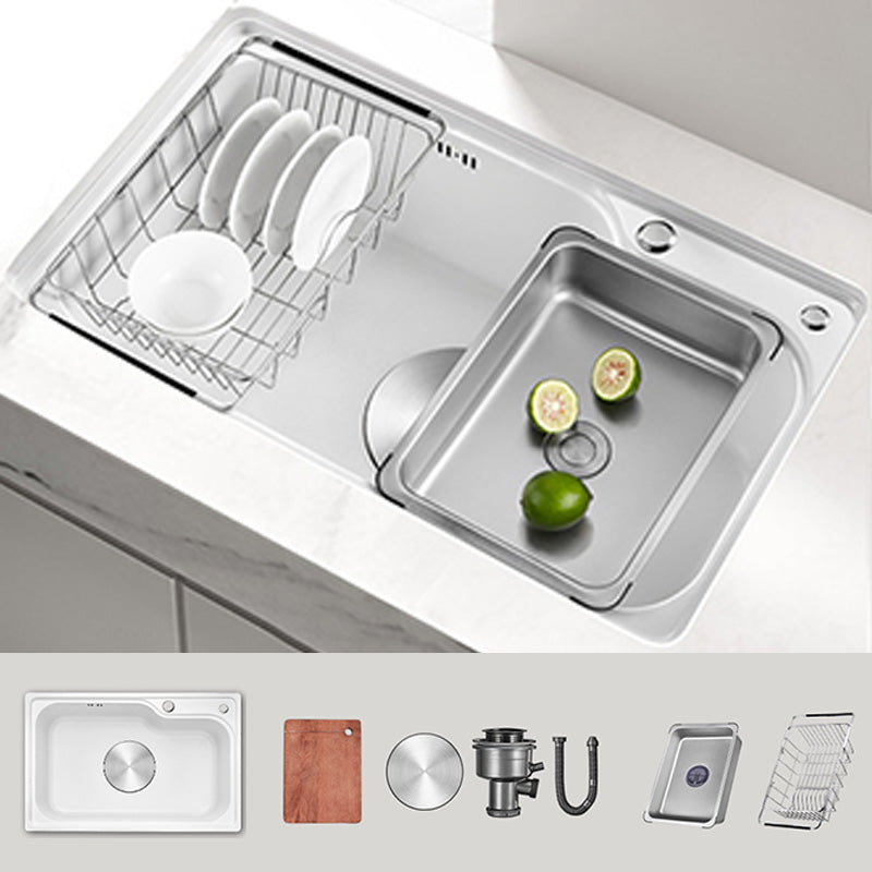 Contemporary Style Kitchen Sink Kitchen Sink with Basket Strainer