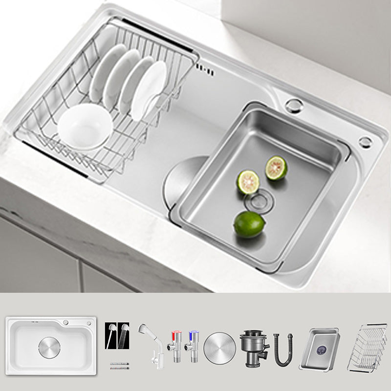 Contemporary Style Kitchen Sink Kitchen Sink with Basket Strainer