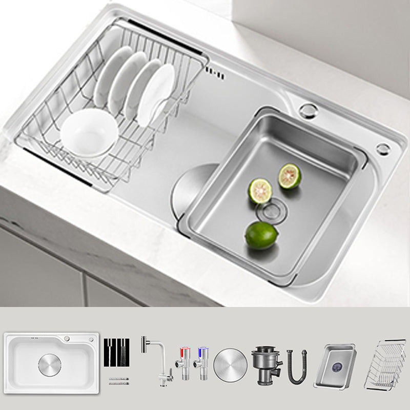 Contemporary Style Kitchen Sink Kitchen Sink with Basket Strainer