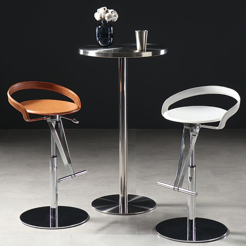 Modern Adjustable Bar Stool Leather Backrest Bar Stools for Dining Room
